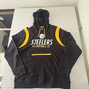 Fanatics Pittsburgh Steelers NFL Pullover Hoodie Sweatshirt XL Black Yellow
